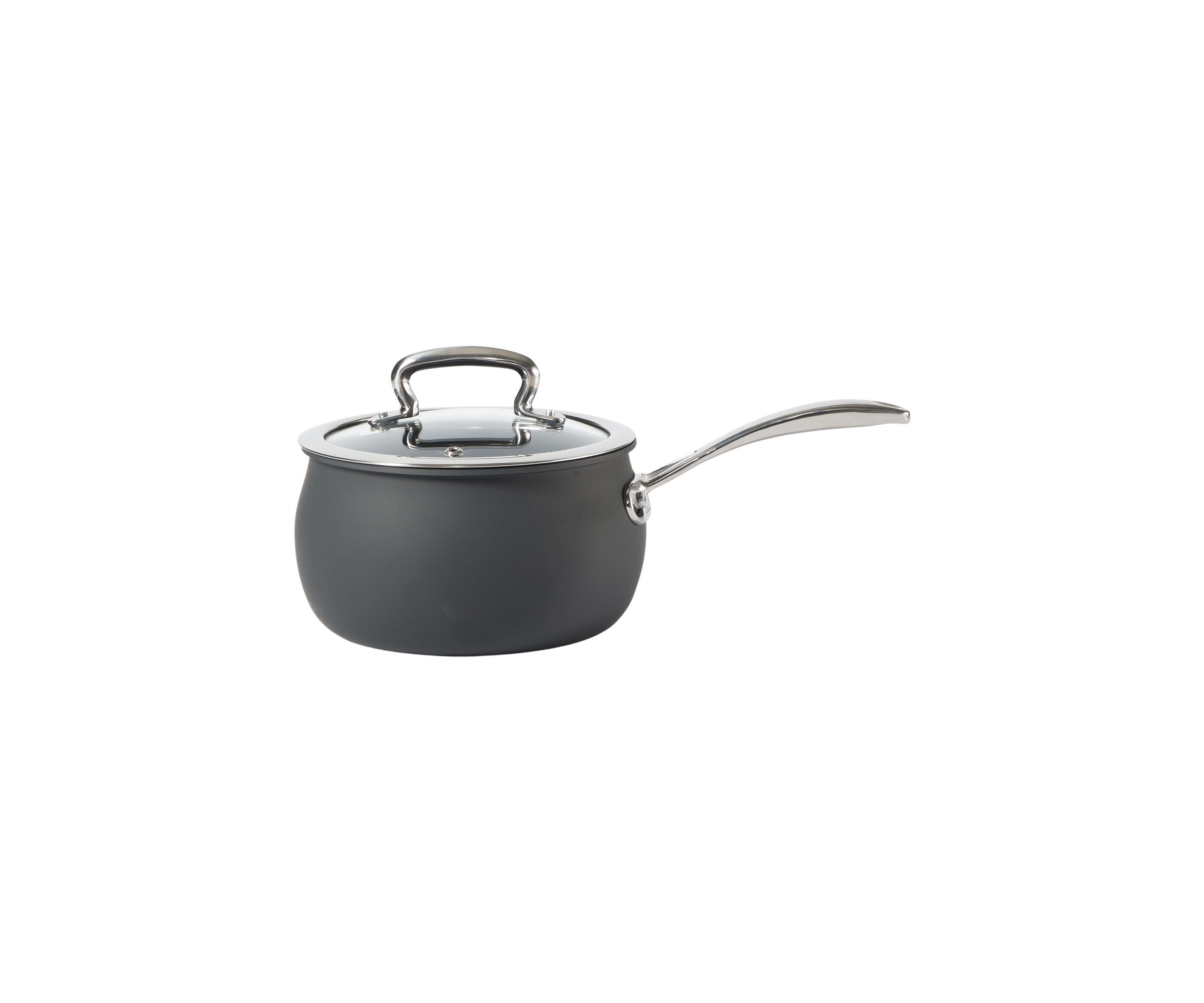 2 Quart Hard Anodized Sauce Pan with Glass Lid