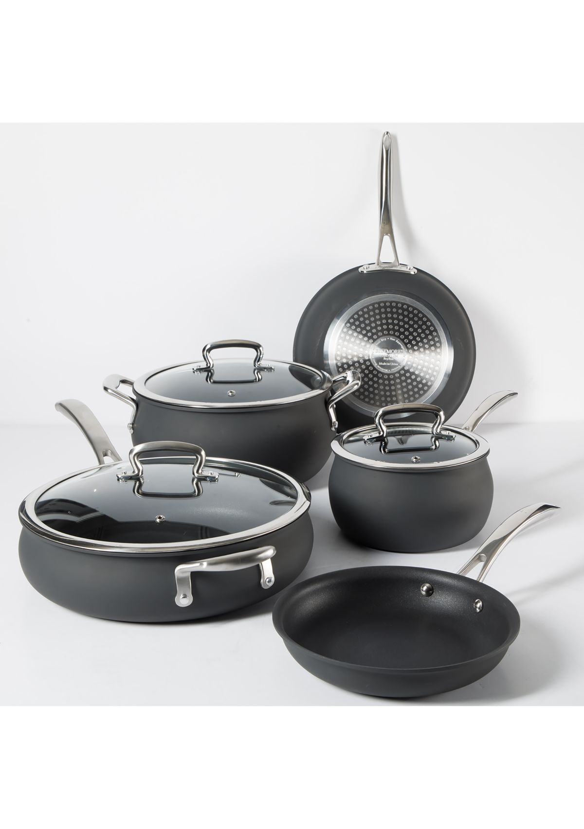 8 Piece Hard Anodized Non Stick Cookware Set