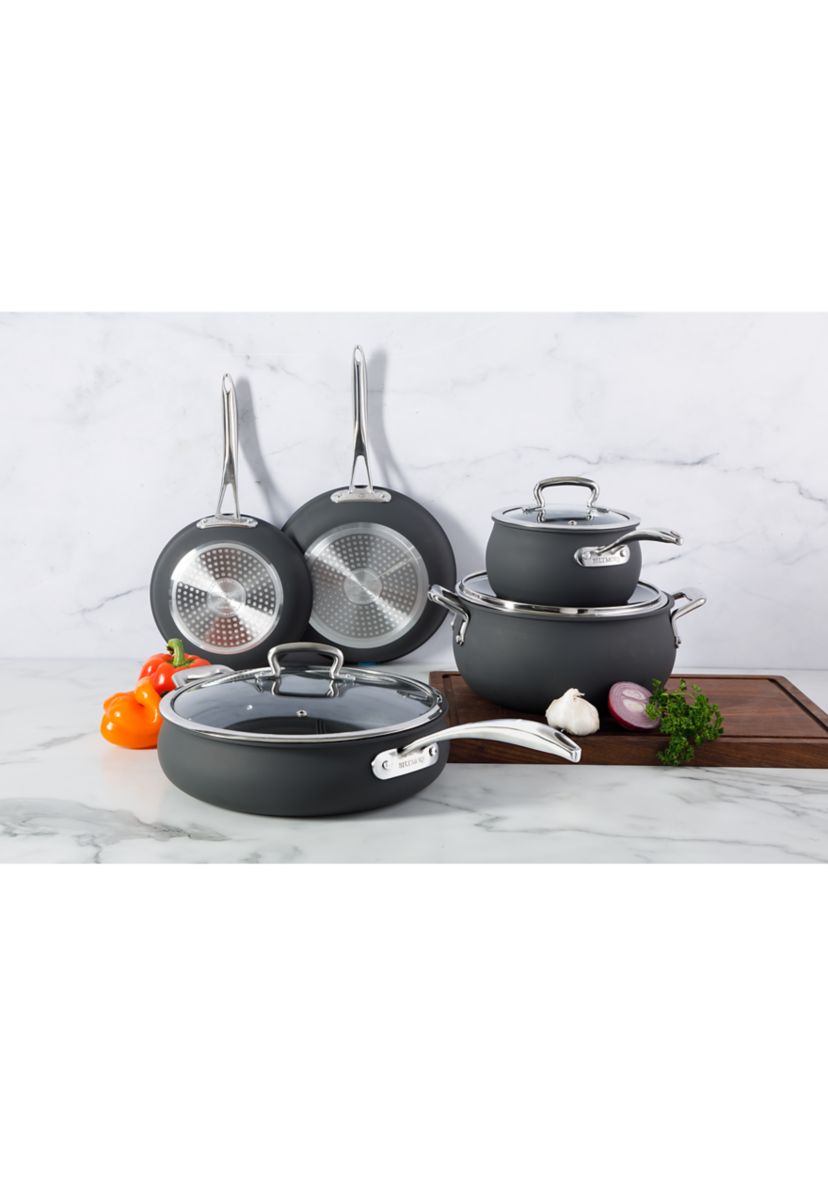 8 Piece Hard Anodized Non Stick Cookware Set