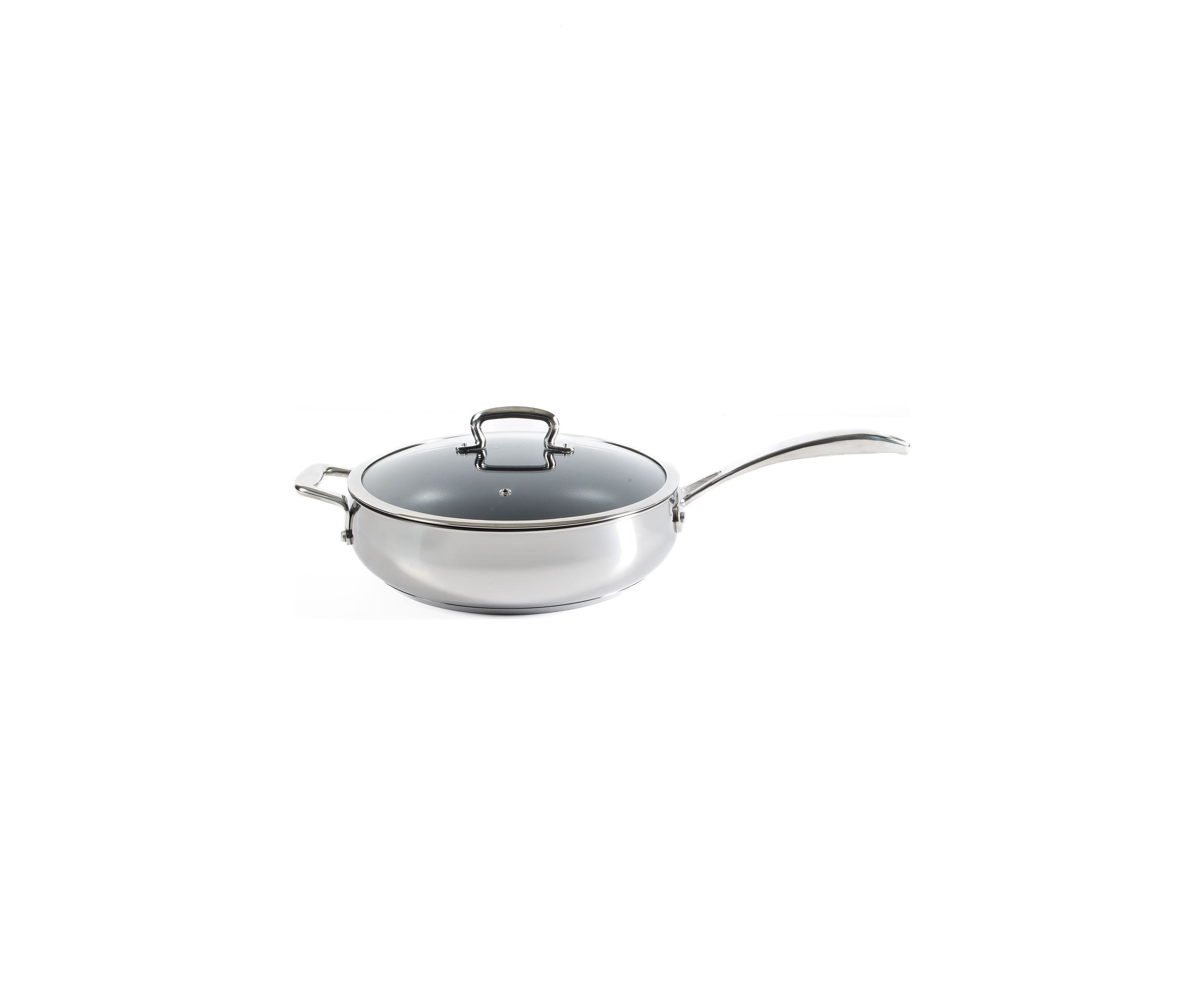 5 Quart Stainless Steel Saute Pan with Glass Lid