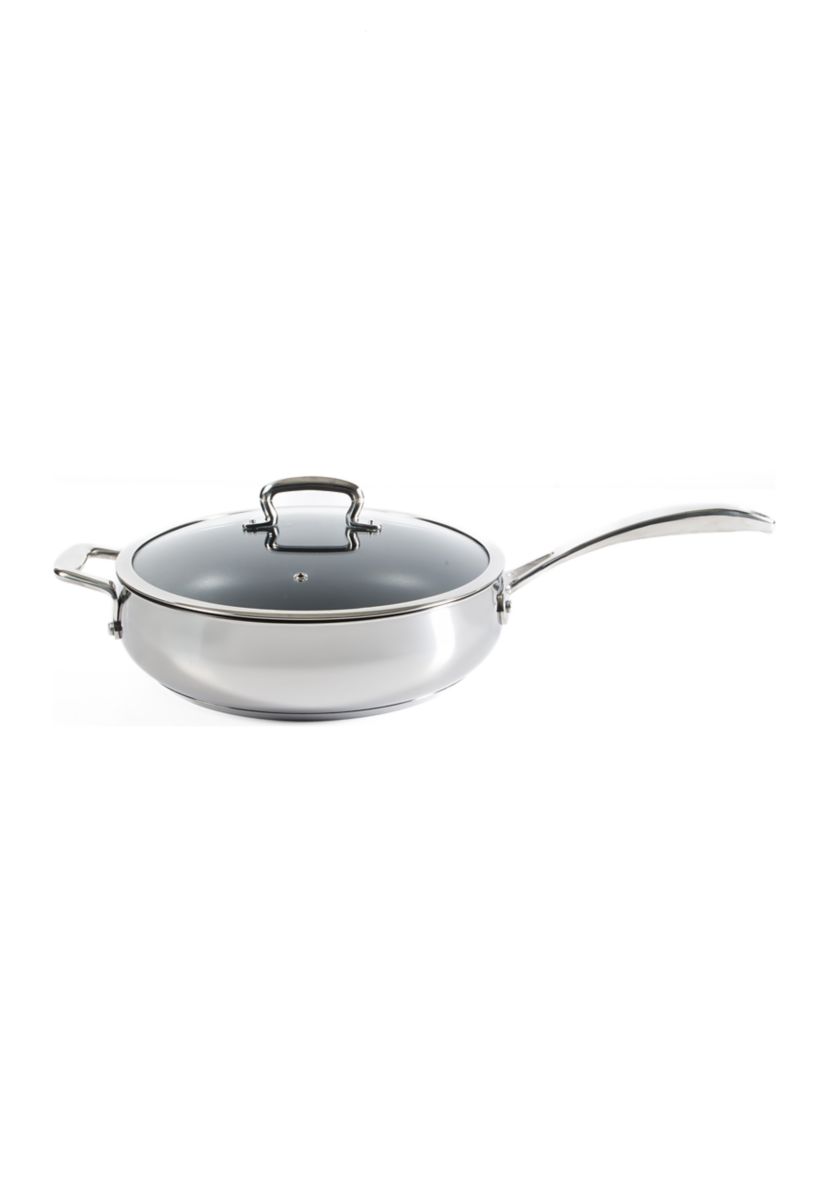 5 Quart Stainless Steel Saute Pan with Glass Lid