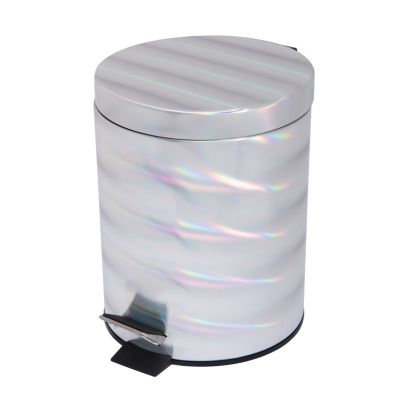Bath Bliss Holographic Round Step Pedal Trash Can
