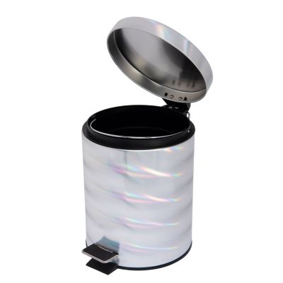 Bath Bliss Holographic Round Step Pedal Trash Can