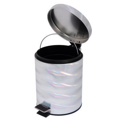 Bath Bliss Holographic Round Step Pedal Trash Can