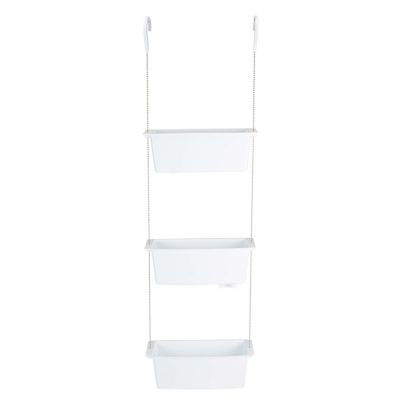 Bath Bliss 3-Tier Hanging Suction Shower Caddy in White 10114