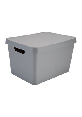 Simplify Large Vinto Storage Box With Lid In Grey -  0633125225531