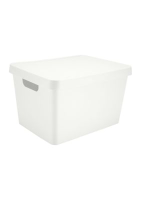 Simplify Large Vinto Storage Box with Lid, White -  0633125831916