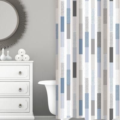Bath Bliss Shower Curtain Staggered Design