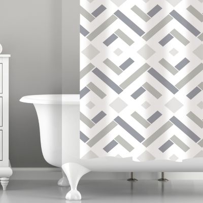 Bath Bliss Shower Curtain Herringbone Design
