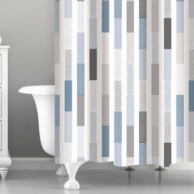 Bath Bliss Shower Curtain Staggered Design