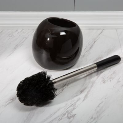 Bath Bliss Ceramic Dome Toilet Brush & Holder Chrome