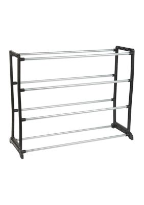 Simplify 30 Pair Stackable Shoe Rack, Black