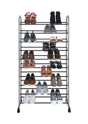 10 Tier Mobile Shoe Rack