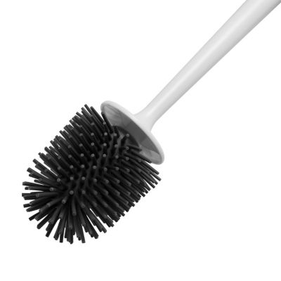 Bath Bliss Self Closing Lid Toilet Brush with Soft Rubber Bristles