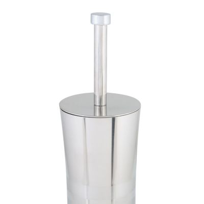 Bath Bliss Stainless Steel Toilet Brush and Holder in Two Tone