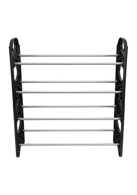 12 Pair Stackable Shoe Caddy Rack