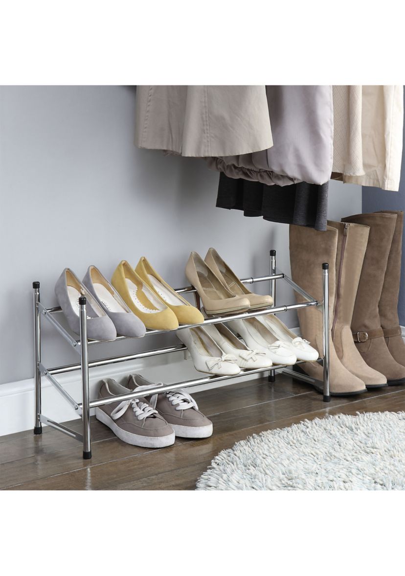 Expandable Shoe Rack in Chrome