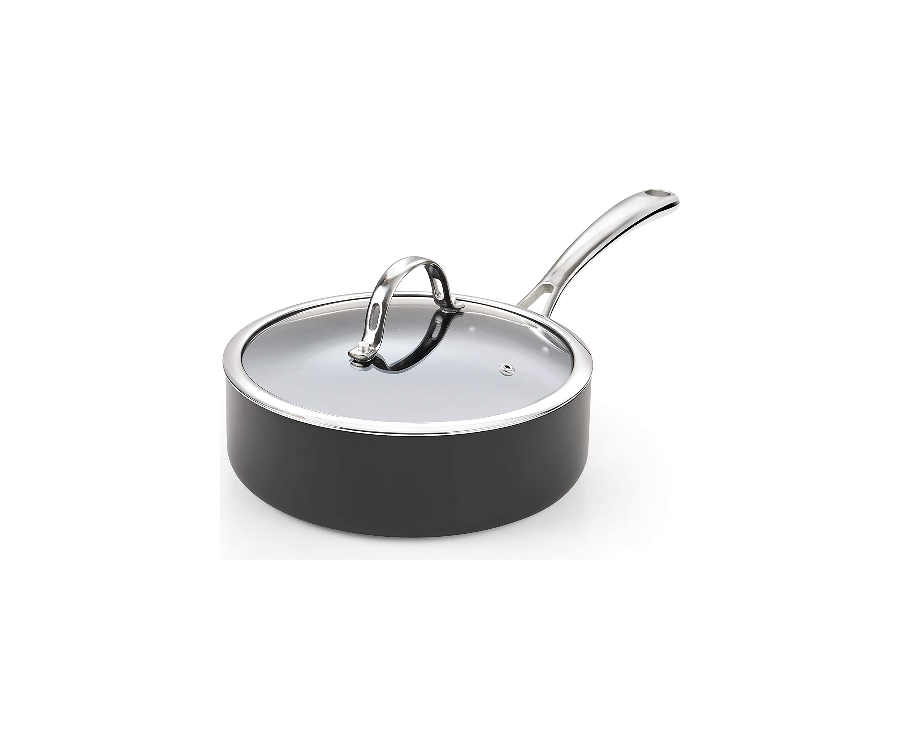 3.5 Quart Hard Anodized Nonstick Deep Saute Pan with Lid