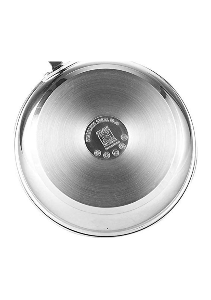 Stockpot Saucepot with Lid Induction Compatible, 8 quart, Metallic
