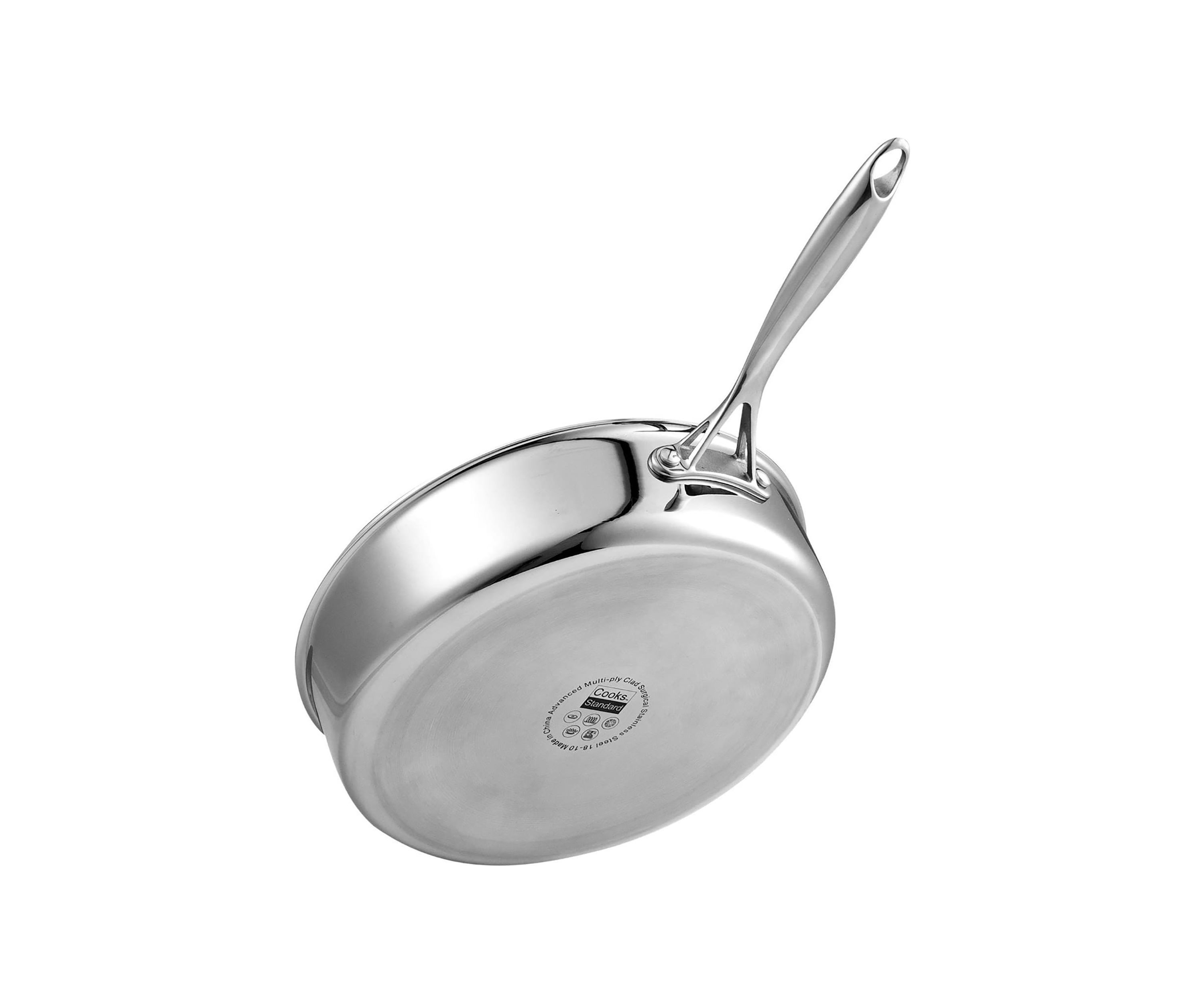 Multi-Ply Clad 10.5" Deep Saute Pan with Lid, 4 quart, Stainless Steel