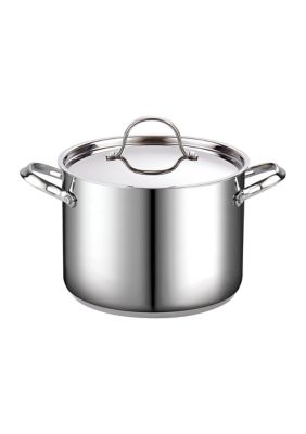 8 quart Stainless Steel Stockpot with Lid, Large