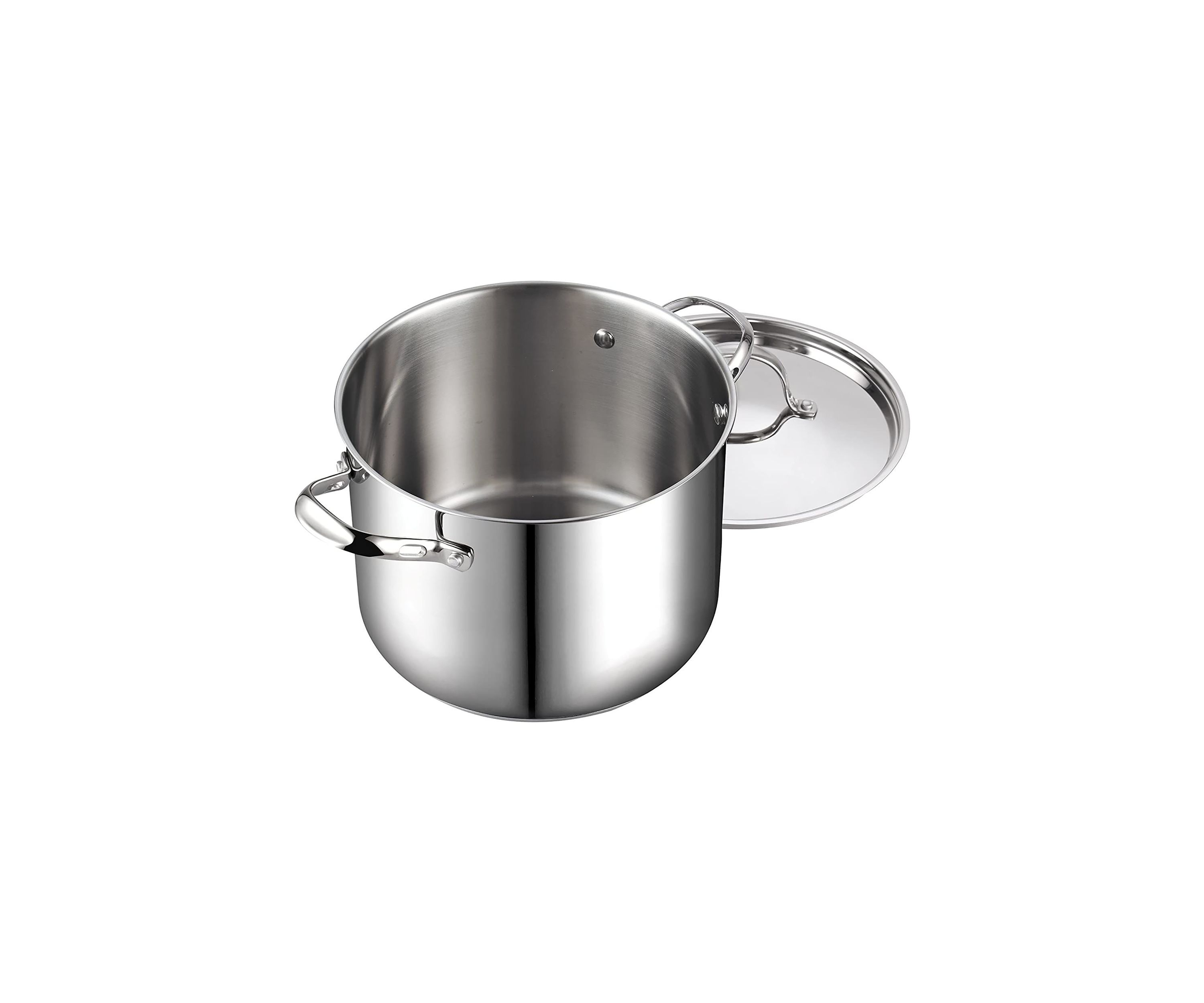 8 quart Stainless Steel Stockpot with Lid, Large