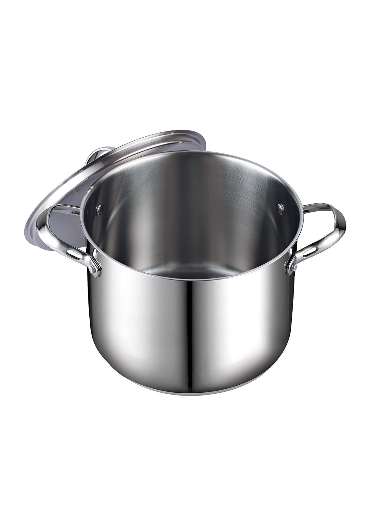 12 quart Stainless Steel Stockpot with Lid, Large, Silver