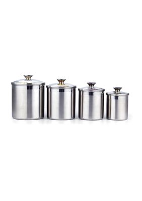 4-Piece Stainless Steel Canister Set