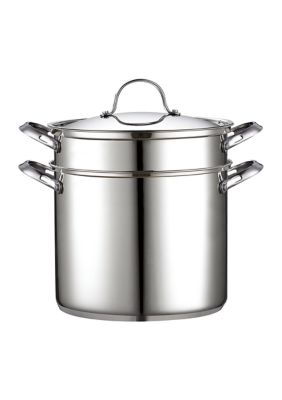 Classic 4-Piece 12 Quart Pasta Pot Cooker Steamer Multipots, Stainless Steel