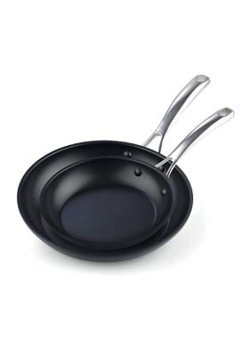 8 and 10.5-Inch Fry Saute Omelet 2 Piece Nonstick Hard Anodized Pan Set
