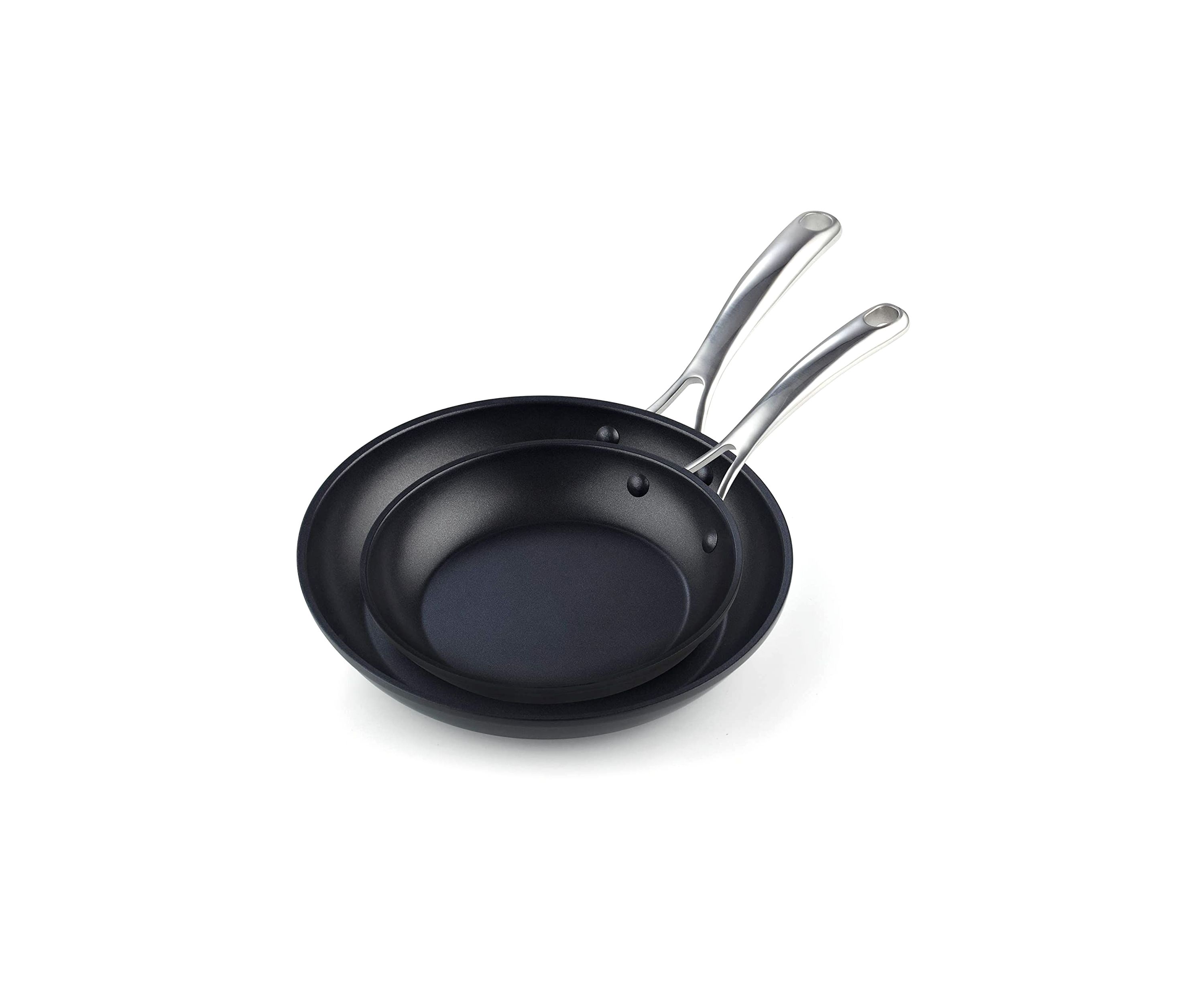 8 and 10.5-Inch Fry Saute Omelet 2 Piece Nonstick Hard Anodized Pan Set