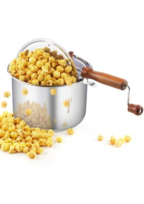 6 Quart Stainless Steel Popcorn Popper, Silver