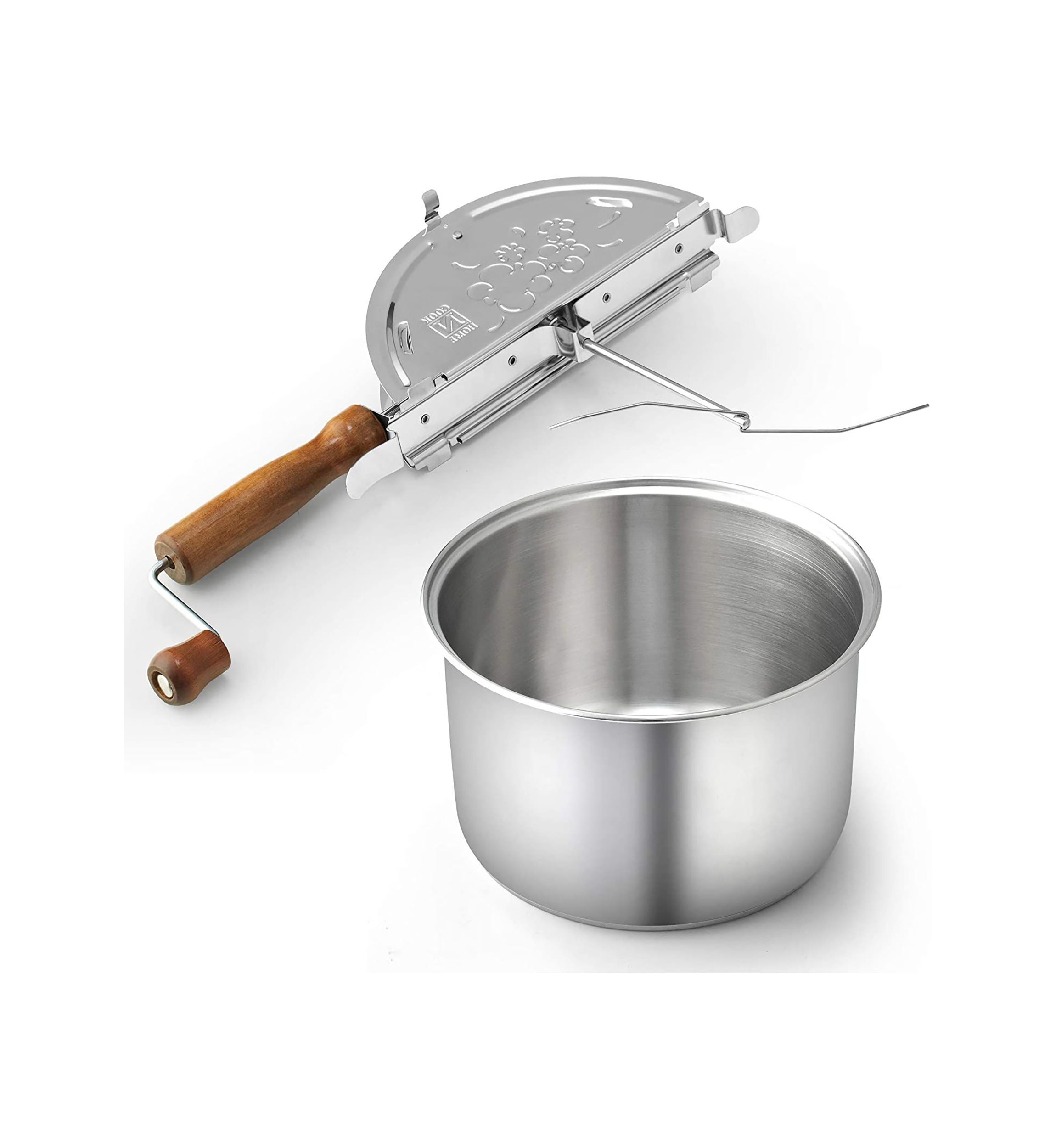 6 Quart Stainless Steel Popcorn Popper, Silver