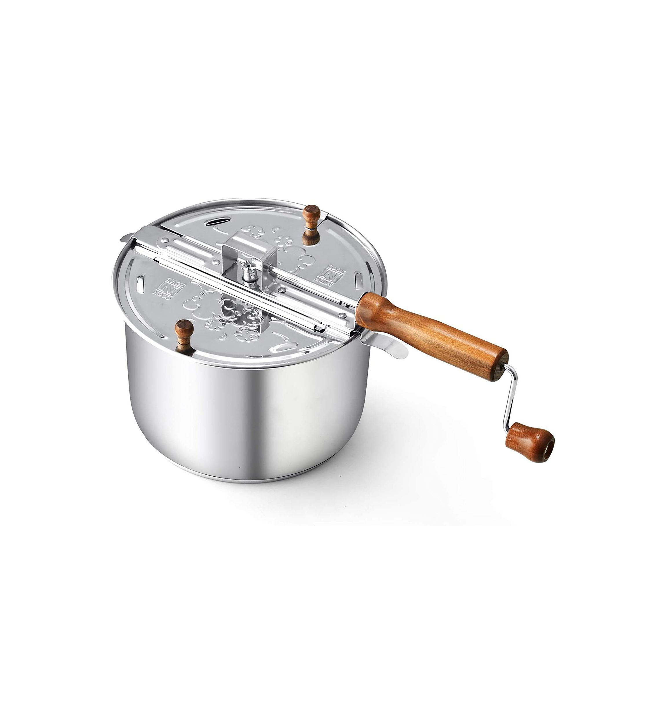 6 Quart Stainless Steel Popcorn Popper, Silver