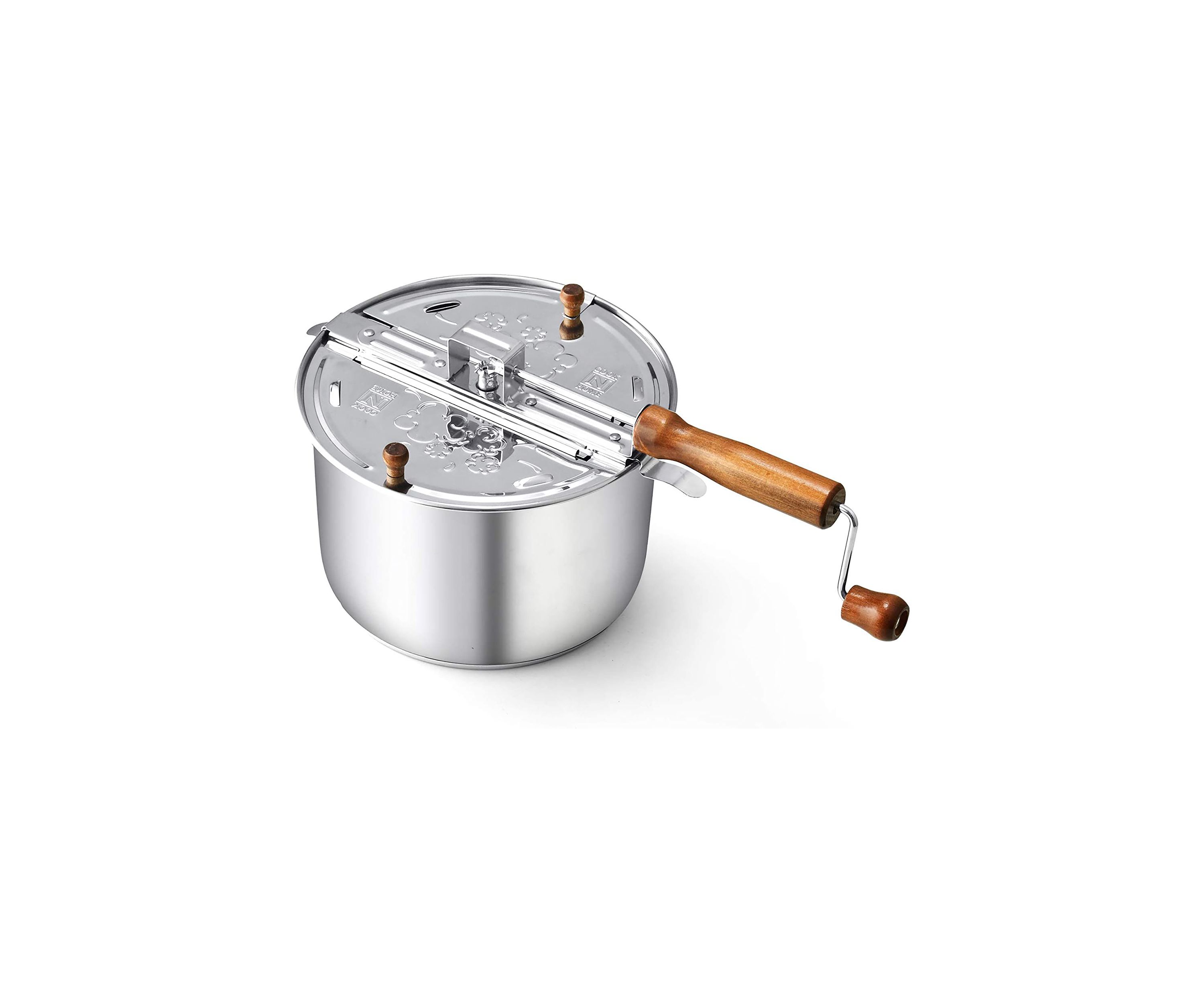 6 Quart Stainless Steel Popcorn Popper, Silver