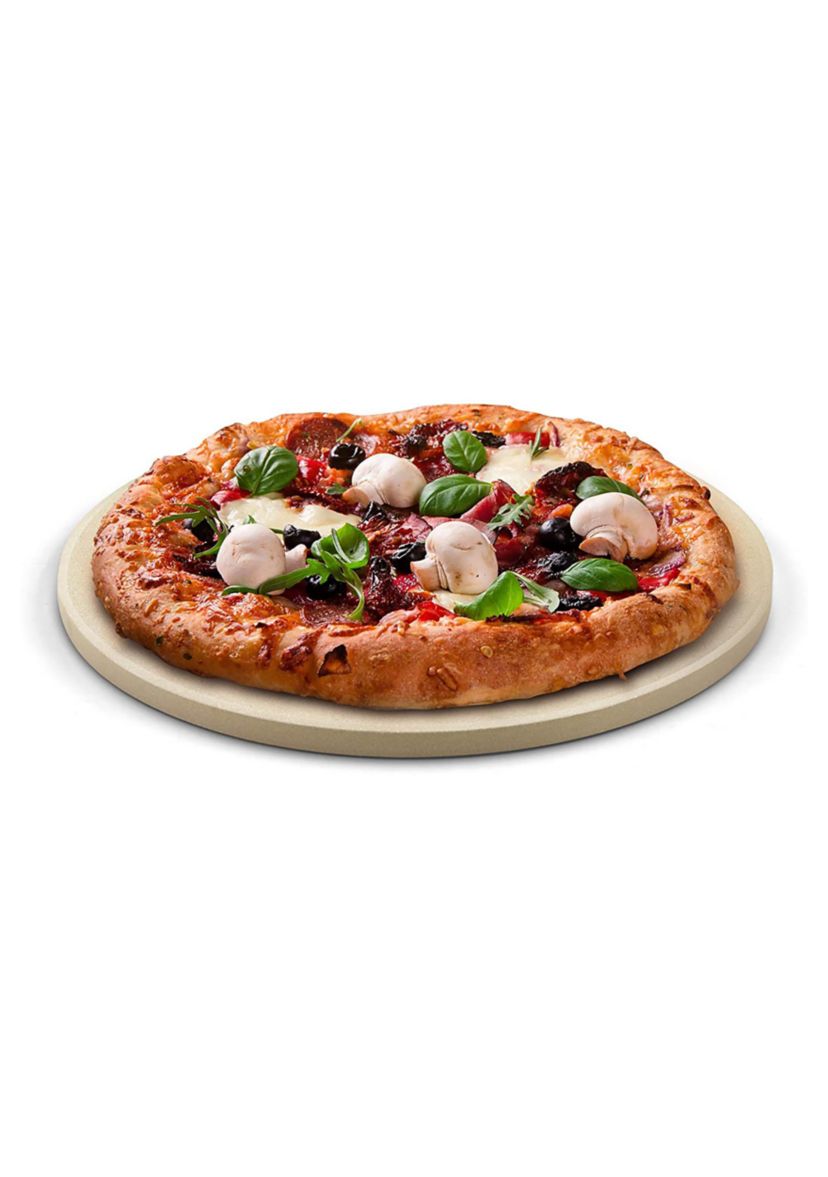 Pizza Grilling Baking Stone, 14-inch round x 5/8-inch, Cream