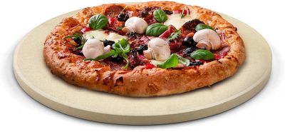 Pizza Grilling Baking Stone, 16-inch round x 5/8-inch thick, Cream