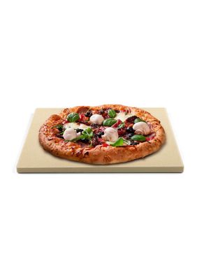 Pizza Grilling Baking Stone, 16-inch x 14-inch rectangular x 5/8-inch thick, Cream