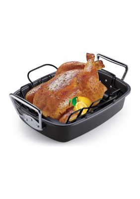 Nonstick Bakeware Roaster with Rack, 17x13-inches