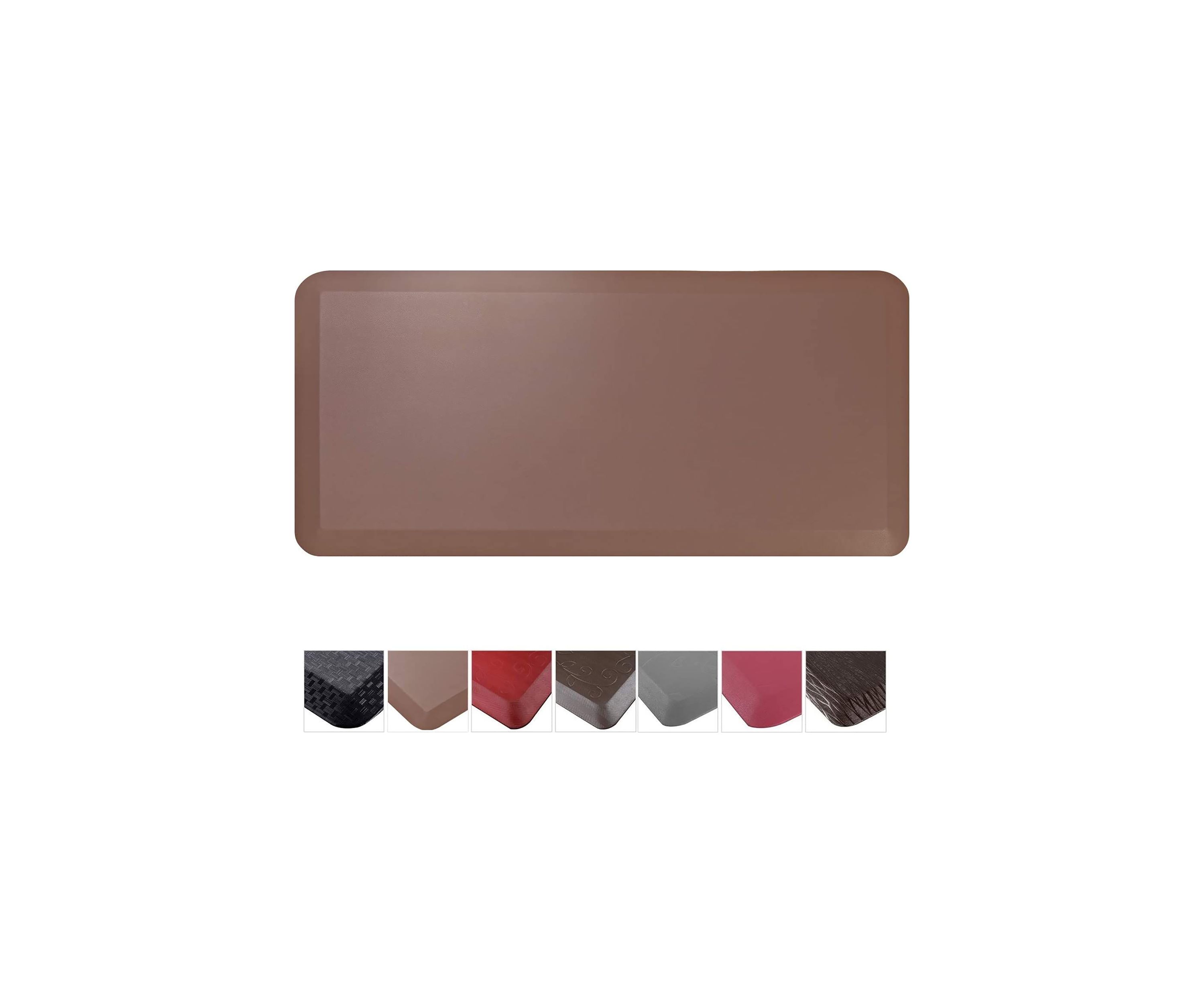 Anti-Fatigue Mat, 39X20", Faux Leather, 3/4" Thickness