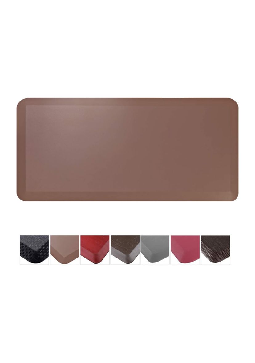 Anti-Fatigue Mat, 39X20", Faux Leather, 3/4" Thickness