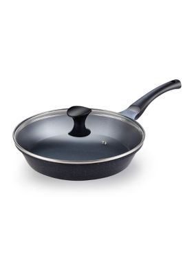 12-inch Nonstick Marble Coating Saute Fry Pan with lid, Black