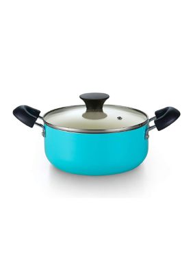 10 PC Ceramic Coating Aluminum Cookware Set, Turquoise