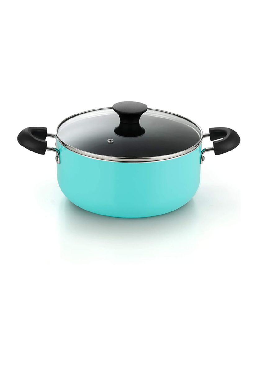 10-PC aluminum cookware set, Turquoise