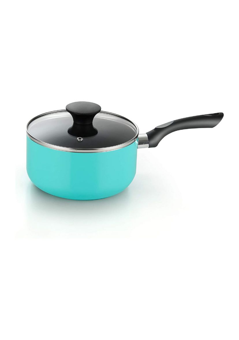 10-PC aluminum cookware set, Turquoise