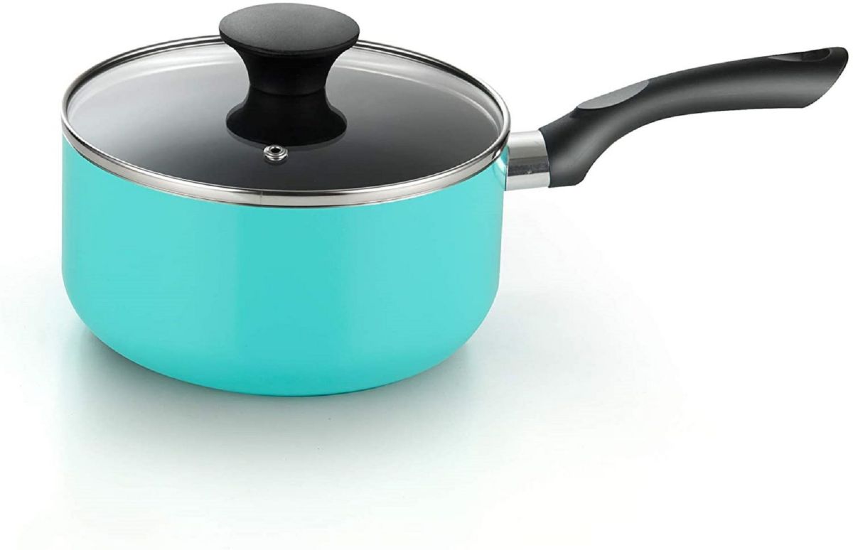 10-PC aluminum cookware set, Turquoise