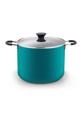 Nonstick Stockpot with Lid, 10.5 Quarts, Turquoise