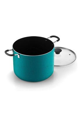 Nonstick Stockpot with Lid, 10.5 Quarts, Turquoise