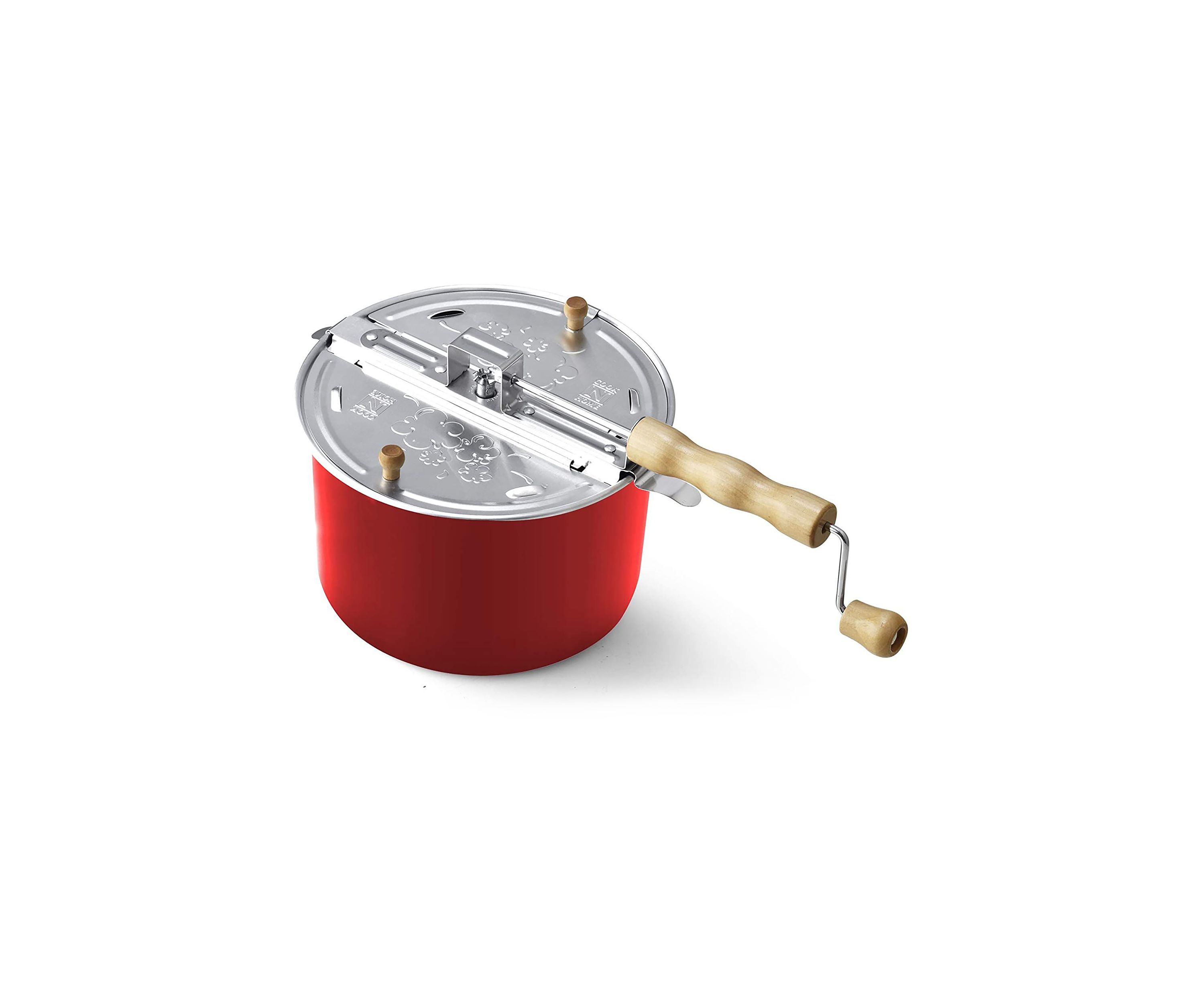 Aluminum Popcorn Popper, Red