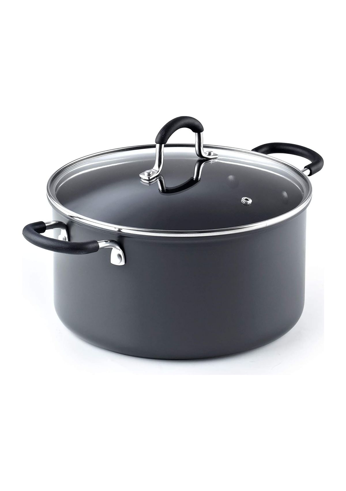 12-Piece Nonstick Hard Anodized Cookware Set, Black